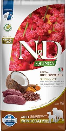Farmina, N&D Quinoa Skin & Coat, Cervo, Cocco & Curcuma, Cane Adult Medium/Maxi, 7kg