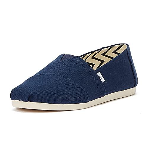 TOMS Recycled Cotton Alpargata, Mocassino Basso Uomo, Navy, 42 EU