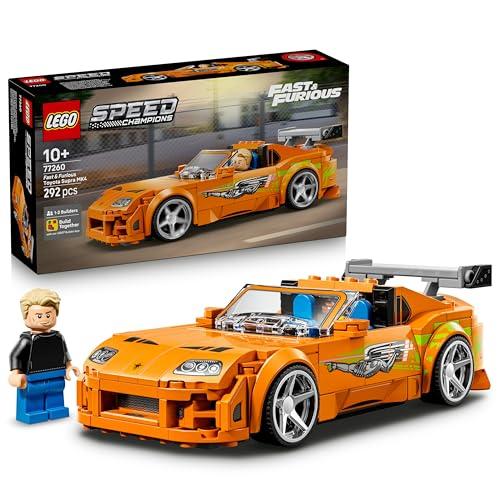 LEGO Speed Champions The Fast and The Furious Toyota Supra MK4 Macchina Giocattolo - Modello di Auto con Minifigure di Bryan O'Conner - Regalo STEM per Bambini da 10 Anni in su Fan dei Film - 77260