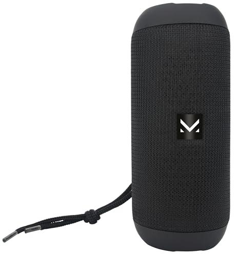 Majestic GLOW - Speaker Wireless audio funzione TWS, batteria ricaricabile, ingressi USB, MICRO SD e AUX-IN, Microfono integrato per chiamate vivavoce, nero