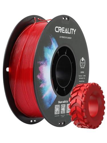 Creality - Filamento TPU 1.75, filamento per stampa 3D, alta elasticità, materiale adesivo morbido, elastico, poliuretano termoplastico da 1 kg, rosso