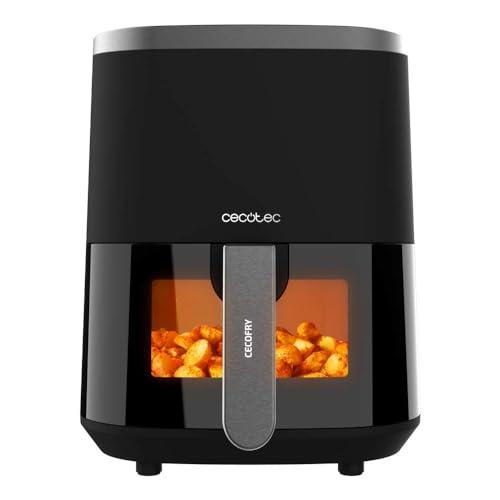 Cecotec Friggitrice ad Aria Cecofry Fantastik Window 4000. Air Fryer Air Fryer. 1400 W, Capacità 4 L, 9 Menu, Controllo Tattile, Tecnologia Perfectcoo, Tempo Regolabile 80-200ºc, 0-60 Minuti
