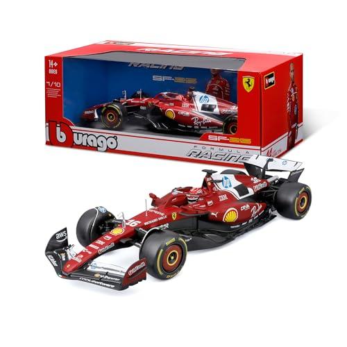 Bburago - Ferrari SF-25 F1 2025#16 Leclerc, Auto Diecast in Scala 1:18, Replica Dettagliata Monoposto Ferrari Formula 1, Licenza Ufficiale Ferrari, Età Consigliata 14+ Anni