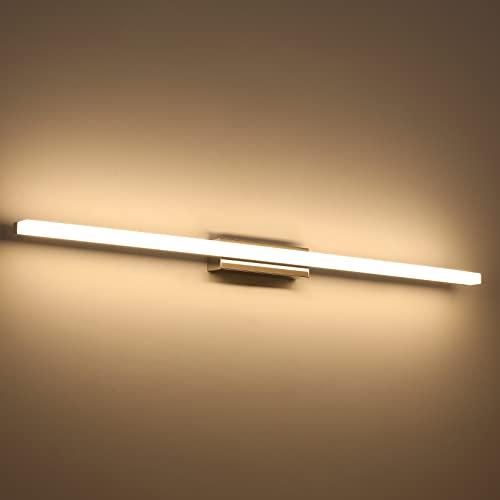 Klighten Lampada da Specchio Bagno 20W 90cm, IP44 Applique LED Moderna, Luce Parete, 1300 Lumen, 110-240V, Bianco Caldo 3000K