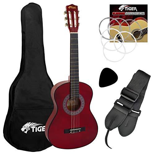 TIGER Music Set Chitarra Classica 3/4, colore Rosso