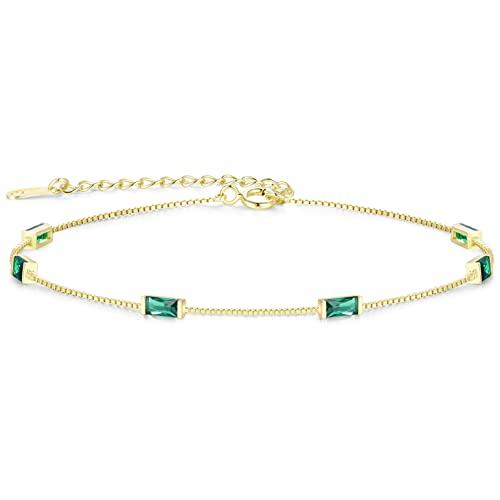 LOUISA SECRET Bracciale Donna Argento 925 Braccialetto Zirconi Cubici Placcato Oro Bracciali Donna Gioielli Regalo Natale Compleanno Festa Della Mamma per Moglie Amiche Amica