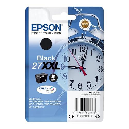 Epson 27 Serie Sveglia, Cartuccia Originale Getto d'Inchiostro DURABrite Ultra, Formato XXL, Nero