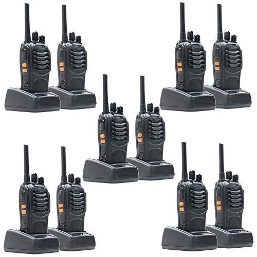Pacchetto 10 radio portatili PNI PMR R40 PRO batterie, caricabatterie e cuffie inclusi