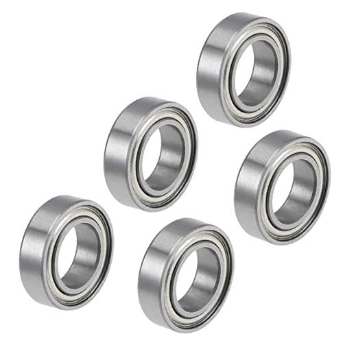 PATIKIL 8mm x 14mm x 4mm Profondo Scanalatura Sfere Cuscinetti, 5 Pezzi Cromo Acciaio Cuscinetto a Sfera a Gola Profonda per Potenza Trasmissione, MR148ZZ