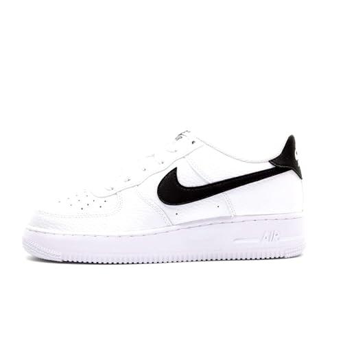 Nike Air Force 1 (Gs), Scarpe da Ginnastica Basse Bambini e ragazzi, Bianco (White/Black/White), 38 EU