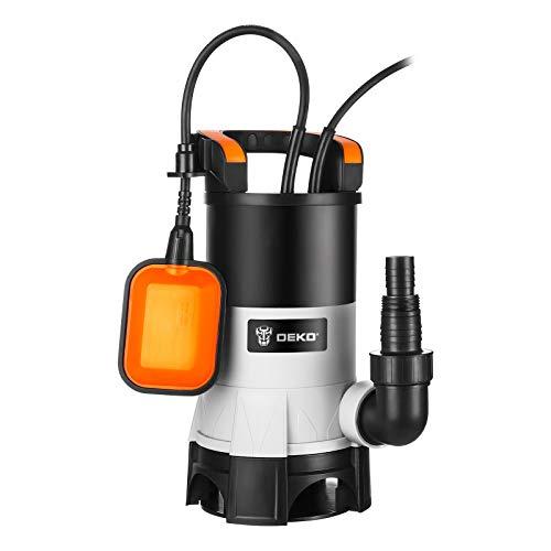 DEKOPRO 400W Pompa elettrica sommergibile con interruttore a galleggiante e portata massima 8000L / H per piscina, vasca e irrigazione da giardino
