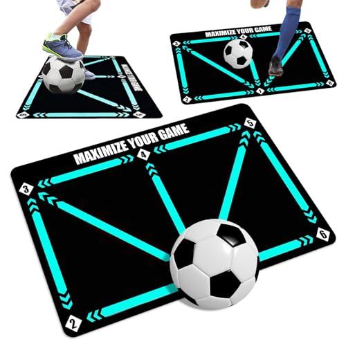 YUJUVI Tappetino da Allenamento per Calcio Tappetino Allenamento 90x60cm Tappetino da Calcio Antiscivolo Accessori Allenamento per Allenamento