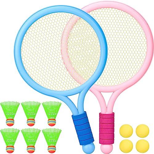 SANTOO Racchette da tennis per bambini, Mini Set Per Racchette Badminton Adatto all'allenamento dei bambini e alle attività del tempo libero Plastica Racchetta da Tennis