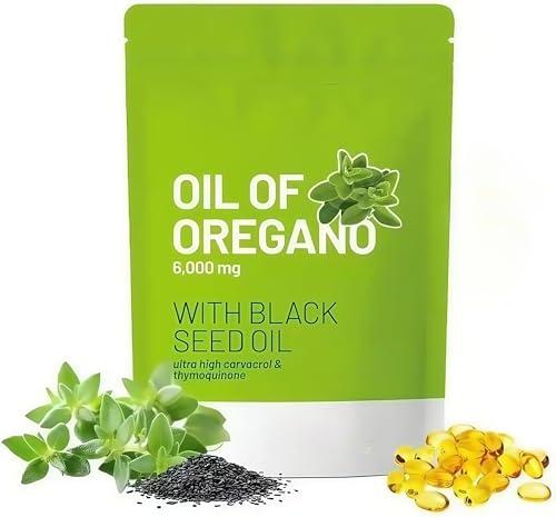 Generico Olio di origano in Capsule, [Nuovo] Olio di origano bilanciato con Olio di Semi Neri, Non OGM,1Pcs