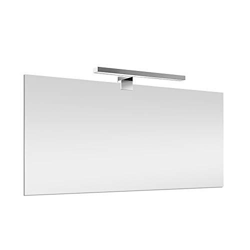 Inbagno Specchio Bagno con Lampada LED 100x60 cm, Reversibile, con Illuminazione LED Cromo Luce Naturale (Luce Naturale 50 cm, 100x60 cm)