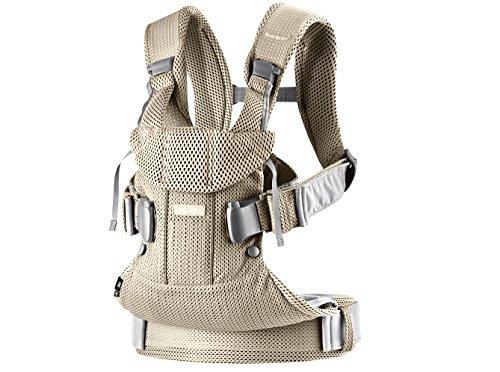 BabyBjörn Marsupio One Air, Mesh 3D, Beige-grigio