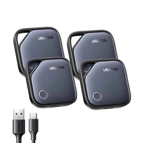 UGREEN FineTrack Smart Finder Ricarica USB-C Localizzatore Supporto iOS SmartTag Tracker Bluetooth Localizzazione per Chiavi Bagaglio Portafoglio Bicicletta Zaino Borsa (4 pezzi)