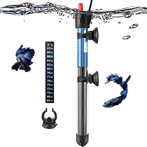 PYPABL Riscaldatore per Acquario 25W 50W 100W 300W, Riscaldatore Sommergibile in Vetro per Acquari da 5L-300 Litri per Pesci e Tartarughe (300W)