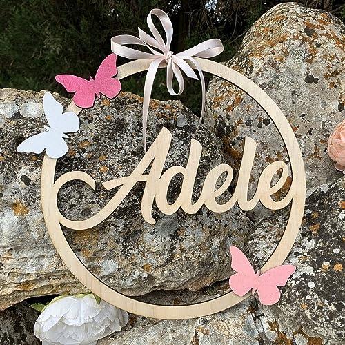 Cerchio Nascita Personalizzato in Legno - Un Accoglienza Unica per la Tua Bambina