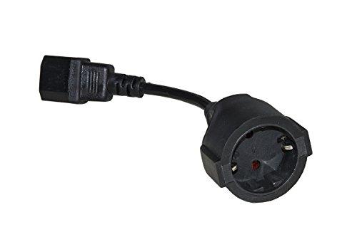 Link Cavo Adattatore di Alimentazione Presa SCHUKO Tedesca Femmina - IEC C14 Maschio CM 15, Nero