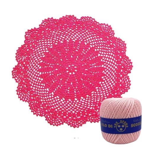 Centrino rotondo ad uncinetto in cotone 27 cm (30CN) - Made in Italy