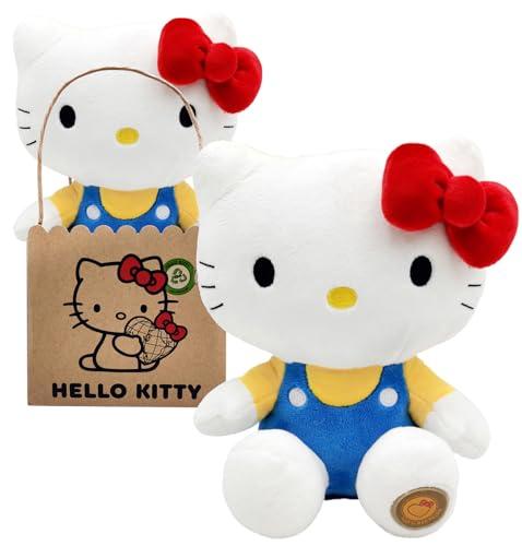 Joy Toy - Hello Kitty in peluche ecologico in mini shopper di carta - 24 cm