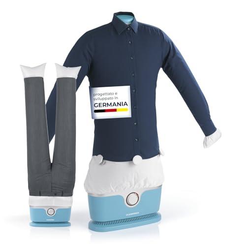 CLEANmaxx Ferro da stiro automatico per camicie PRO con attacco per pantaloni | Sostituisce ferro da stiro, vaporizzatore | Per camicie, camicette e pantaloni | Innovativo ed efficiente