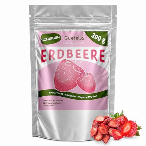 Fragole liofilizzate, frutta a fette, 100% frutta secca, naturale, senza additivi, alta qualità, fette di fragola, vegano, snack, pura frutta (300 g, Strawberries)