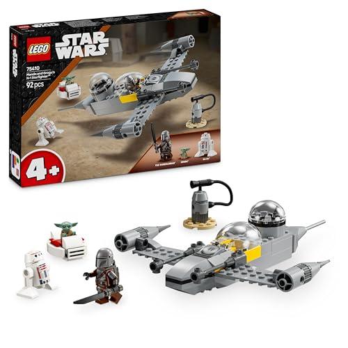 LEGO Star Wars 75410 N-1 Starfighter di Mando e Grogu con i Personaggi del Mandaloriano, 'Baby Yoda' e Droide R5-D4, Astronave Giocattolo e Stazione di Rifornimento per Bambini e Bambine da 4 Anni
