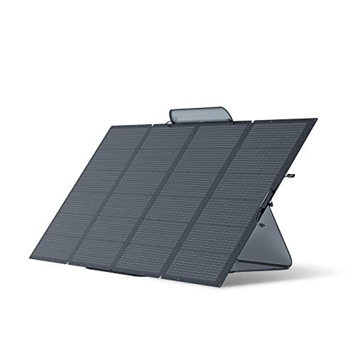 ECOFLOW Pannello Solare Portatile 400W, Pieghevole e Resistente, Completo di Custodia con Cavalletto Regolabile, Impermeabilità IP68 per Avventure all'Aperto