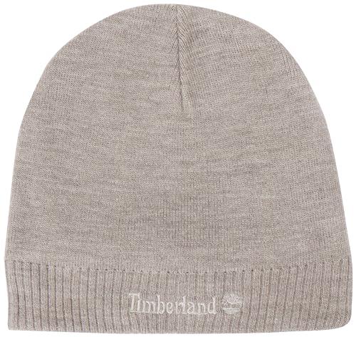 Timberland Knit Logo Beanie, Basco Uomo, Light Grey,
