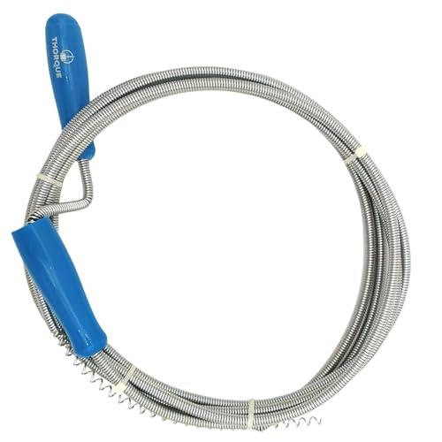THORQUE - Molla Sturatubi 3 metri ideale per la Rimozione di Capelli, Stura Lavandini e Scarichi per Interventi Fai da Te, Sonda Sturatubi e Sturalavandini, Coclea di Drenaggio