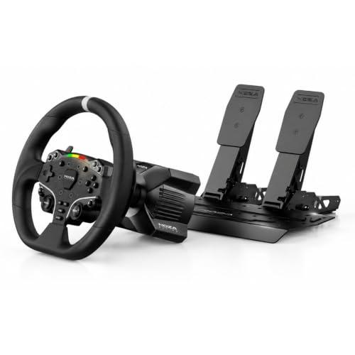 MOZA R3 Bundle Volante Simulatore di Guida PC con Base Direct Drive 3.9 Nm, Volante Gaming ES Lite, Pedaliera Sim Racing SR-P Lite, Morsetto da Tavolo Incluso, Postazione Sim Racing