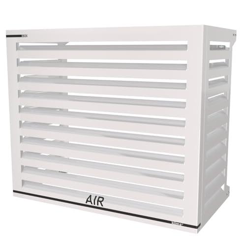 Box Air Klima Cover Clima Blade M Bianco – Copri Condizionatore Esterno in Alluminio Composito, Staffe INOX Regolabili, Installazione a Parete, Protezione Unità Esterna
