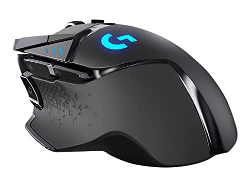 Logitech G502 LIGHTSPEED Mouse Gaming Wireless, Sensore HERO 25K, 25.600 DPI, RGB, Design Leggero, 11 Pulsanti Programmabili, Batteria Lunga Durata, POWERPLAY-compatibile - Nero