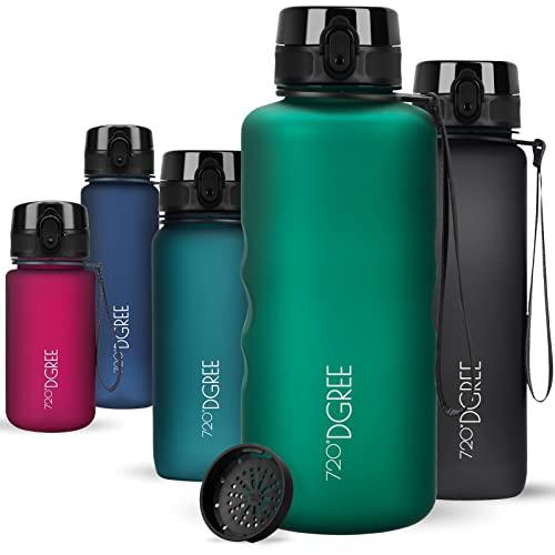 720°DGREE Borraccia 2 Litri “uberBottle“ +Setaccio softTouch - Senza-BPA, Prova Perdite - Bottiglia XXL, Water Bottle, Borracce Acqua Sportiva per Palestra, Fitness, Gym, Escursioni, Lavoro Università