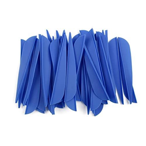 ELONG OUTDOOR 3 pollici di plastica freccia piumaggio molle di gomma molle di plastica fai da te per frecce tiro con l'arco frecce frecce in carbonio Vane per tiro con l'arco caccia tiro - 50 pezzi