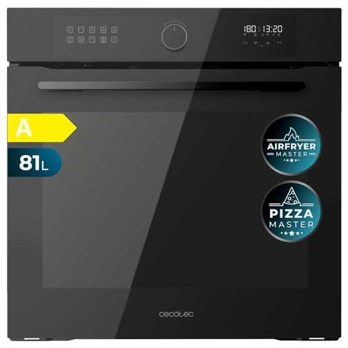 Cecotec Forno Integrabile Multifunzione 60 cm Bolero Hexa AF316000 Glass Black A 3400 W, 81 L Capacità, 11 Funzioni con Airfryer Master, Pizza Master, Steam Asisst, Steam EasyClean, 3D Cooking,