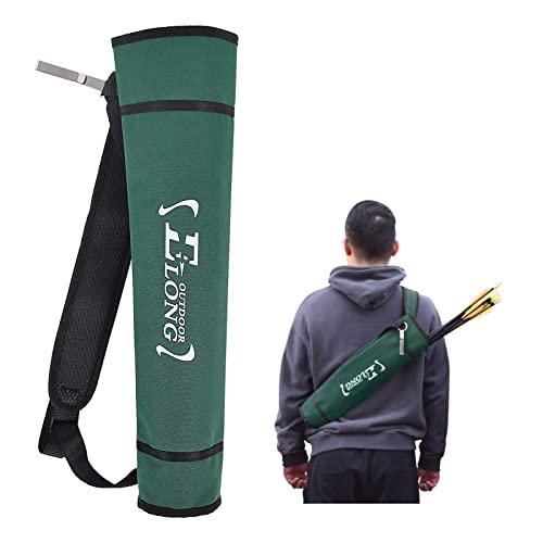 Elong Tiro con l'arco Faretra Indietro Freccia Faretra Titolare Regolabile Compound Ricurvo Arco Caccia Target Esercizio per Adolescenti e Adulti VERDE