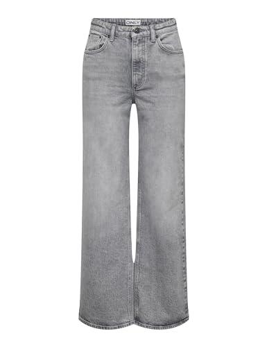 ONLY Onljuicy HW Wide Leg Rea707 DNM Noos Jeans, Denim Grigio Medio, 26W x 30L Donna