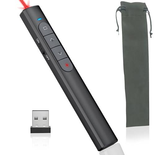 Puntatore Laser per Presentazioni + Borsa Portaoggetti - Controllo Remoto del Volume, Slideshow, Collegamenti Ipertestuali, Commutazione dello Schermo - Puntatore Laser Lunga Distanza