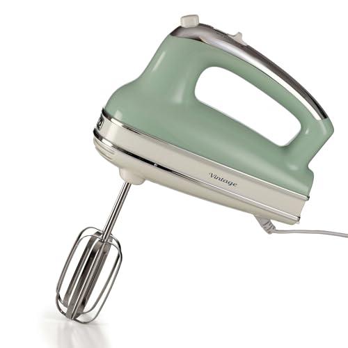 Ariete 1548 Sbattitore Vintage, 450W, 5 velocità, Funzione turbo, 2 fruste, Verde
