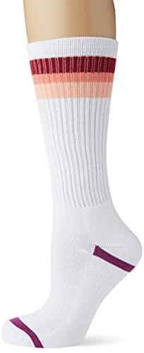 UGG W Clare Three Stripe Crew Sock Calzini a Tre Strisce, Prugna Dolce Multi, Etichettalia Unica Donna, 36-41 EU