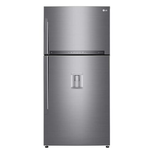 LG GTF916PZPED Frigorifero Doppia Porta, Classe E, 592l, Connettività Wi-fi Con App Thinq, Door Cooling, Gestione Umidità, Frigorifero Con Dispenser Acqua, Inox