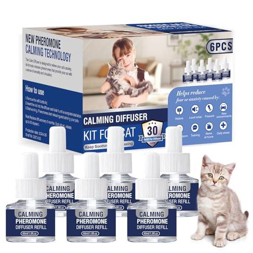 Feromoni Gatto Per Gatti Diffusore Tranquillante Di Calmante Antistress Repellente Per Gatti Irrequieti Feromoni Felini Feromoni Rilassanti E Tranquillanti Rilassanti 6x Ricariche Da 48 Ml Insapore