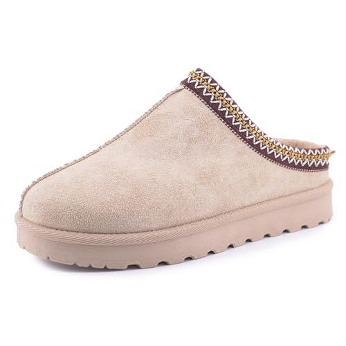 JOMIX Pantofole Donna Invernali Comode Ciabatte Ragazza Ragazzi Pelose Calde Ciabatte Donna Invernali da Casa Memory Foam Morbide X007 (Beige, 37)