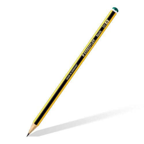 Staedtler Noris - Matita in Grafite 2H, Nero/Giallo, 1 pezzo