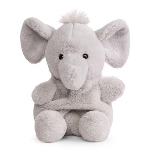 LITTLE Living Nature Snugglies Elefante Peluche – Collezione Animali Safari per Bambini, Giocattolo Morbido e Coccoloso