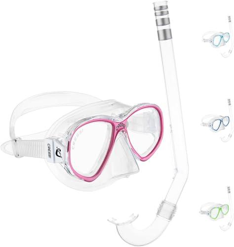 Cressi Perla JR + MINIGRINGO Combo Clear/Pink