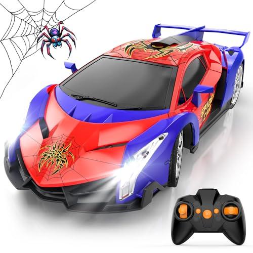Macchina Telecomandata per Bambini 3 4 5 6 7 8 9+ Anni, 2.4Ghz Macchina Radiocomandata 15KM/h Veloci Auto RC Drift Car con Luci Spider Giocattolo Giochi Interno All'Aperto Regalo Bambino Maschio